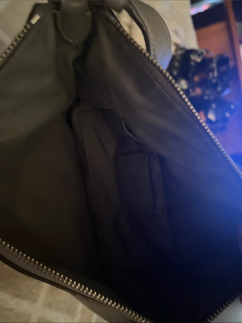 Coach Pebbled Leather Messenger Bag — Gray